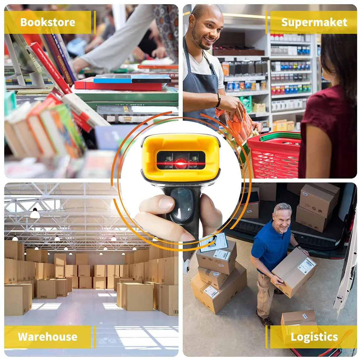 

K2 Handheld Wireless QR Barcode Scanner And K1 Wird 1D/2D QR Bar Code Reader PDF417 for Inventory POS Terminal