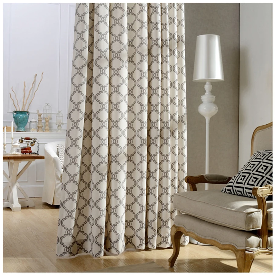 

Light Green Geometric Polygonal Bedroom Blackout Curtains Modern Thermal Insulated Window Curtain Panels for Living Room Drapes