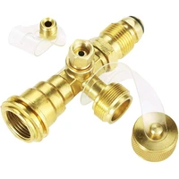 4 port propane tee adapter propane cylinder brass tee adapter fitting for motorhomes tank rv camping