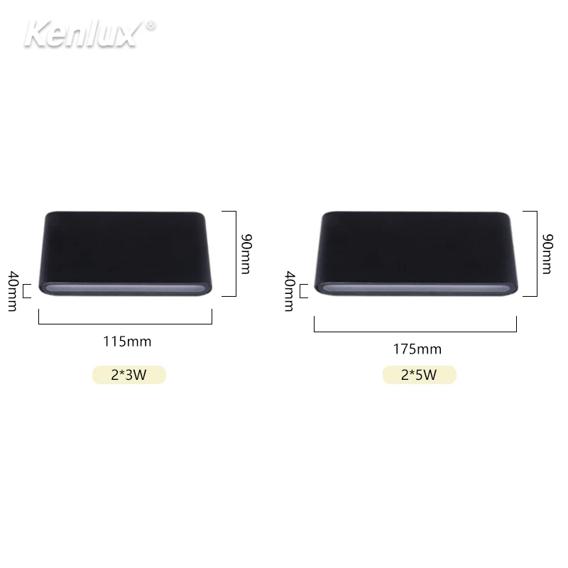 Прямоугольный светодиодный настенный светильник Kenlux прикроватные бра 6 Вт 110 В 220