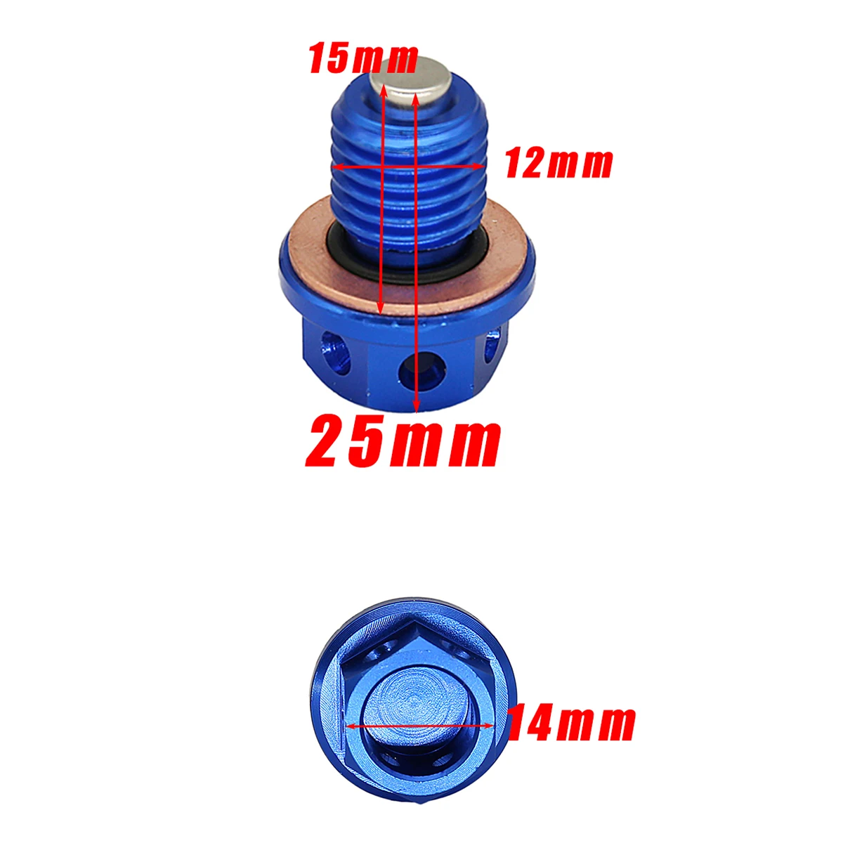 Магнитный болт для слива масла M12xP1.5 винт Yamaha YZF-R3 YZF-R25 YZ250 YZ250X XT250X WR250R WR250X Serow 250 |
