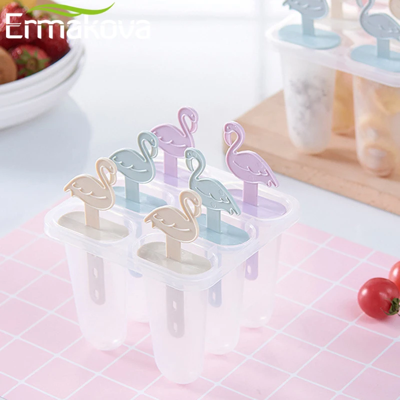 ERMAKOVA лоток для мороженого формы для мороженого многоразовые поп-формы DIY замороженное Мороженое Поп-формы пластиковый держатель для мороженого лоток