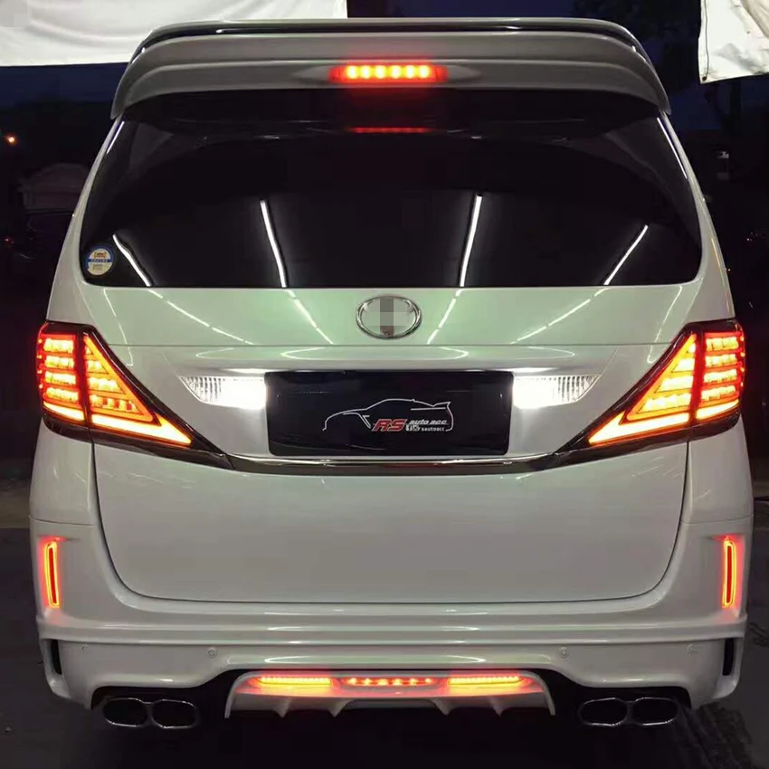 Vland завод для автомобиля задний фонарь Alphard светодиодный 2007 2013 Vellfire с движущимся