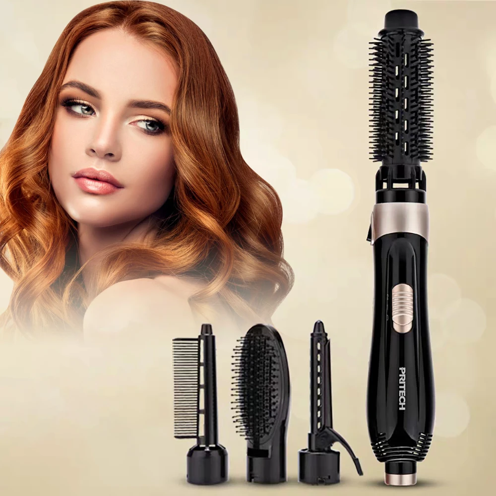 

4 In 1 Electric Hair Dryer Blow Dryer Comb Rotating Hot Air Brush Hairdryer Hair Blower Brush Hair Curler Curling Iron Styler