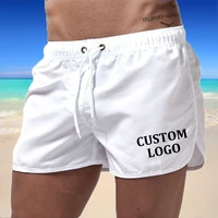 custom your logo summer swimwear men swimsuit boy swim suits boxer beach shorts trunks swimming surf banadores mayo sungas