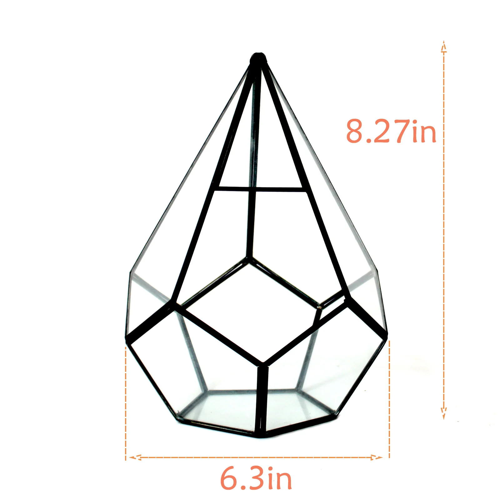 Горшок для цветов ручной работы стеклянный террариум с призмой горшок растений