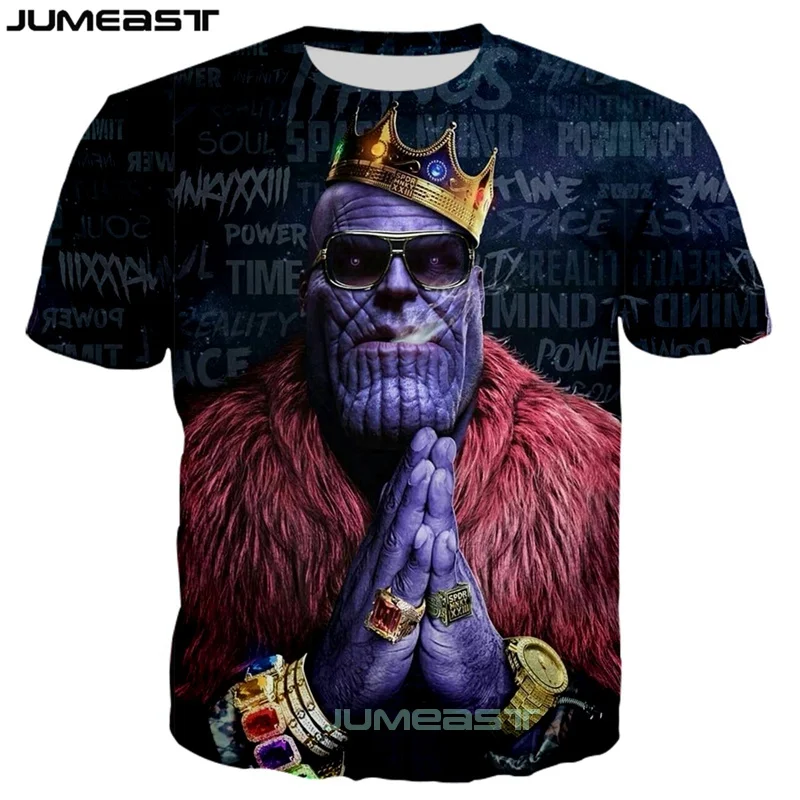 

Jumeast Brand Men Women 3D Printed T-Shirt Thanos Oversized Summer O-Neck Short Sleeve T Shirt Sport Pullover Tops Tees