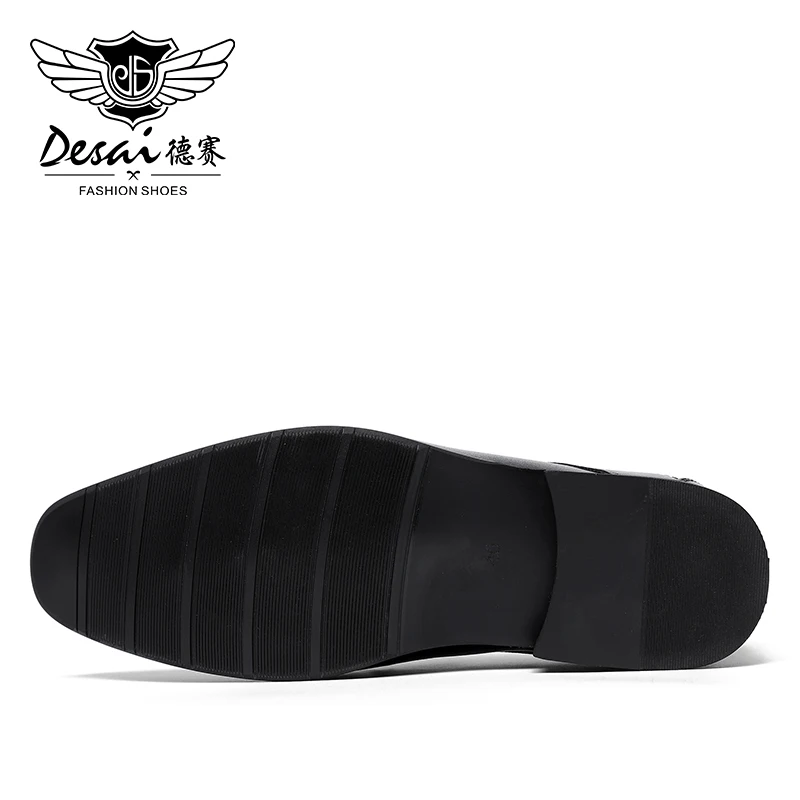 Модные черные коричневые мужские модельные туфли кожаные слипоны деловые