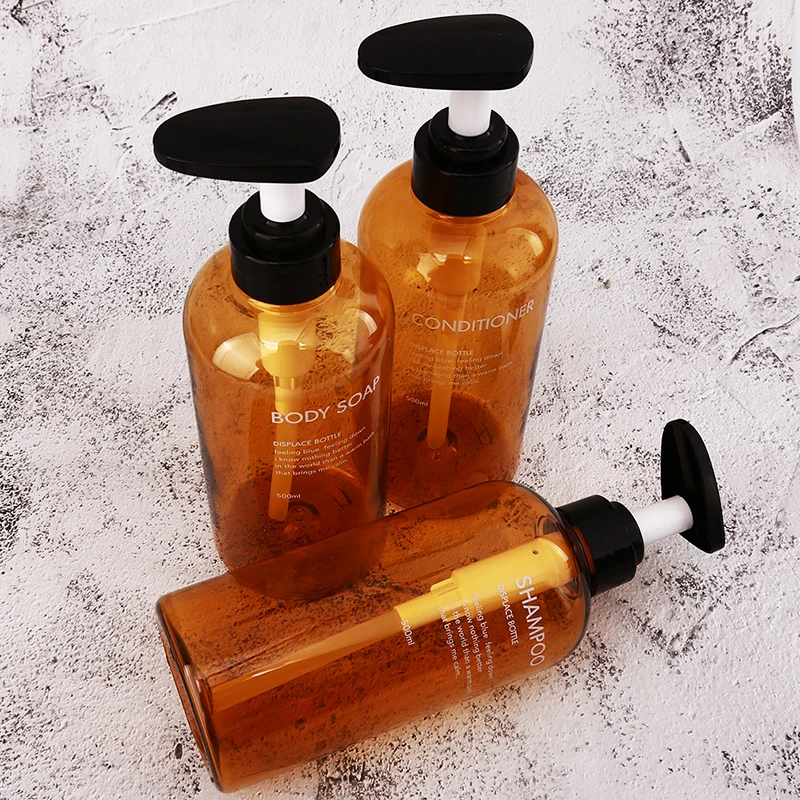 

3pcs/set 500ML Soap Dispenser Bottle Bathroom Shampoo Foam Pump Bottle Large Capacity Press Type Lotion Shower Gel Soap Bottle