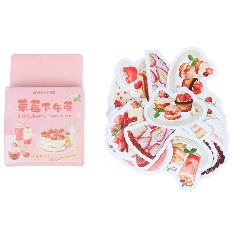 

46pcs Cute Strawberry Dessert DIY Diary Craft Stickers Scrapbooking Decor