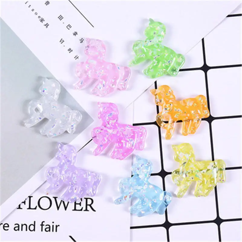 Милый мультяшный Единорог наполнитель для прозрачной/пушистой грязевой коробки