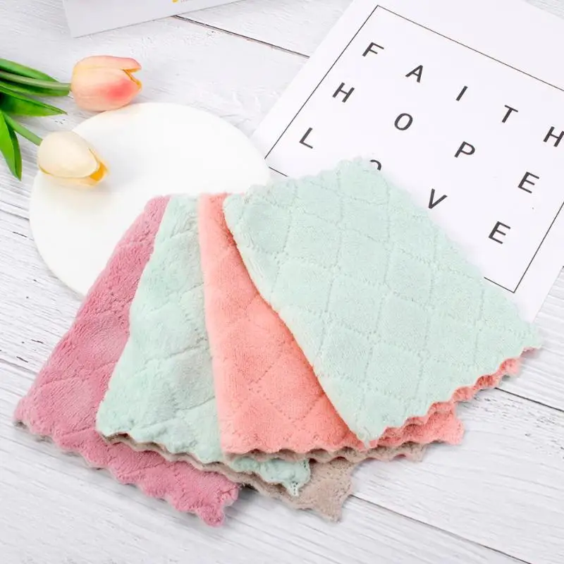 Кухонное полотенце из микрофибры впитывающая ткань для посуды антипригарное