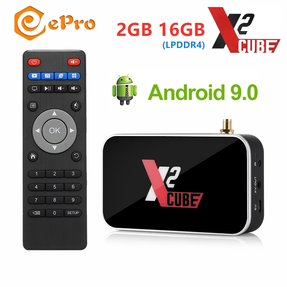 ТВ приставка Ugoos X2 Cube Pro Android 9 0 4 Гб ОЗУ 32 ПЗУ Amlogic S905X2 четырехъядерный 5G WiFi 1000M 4K