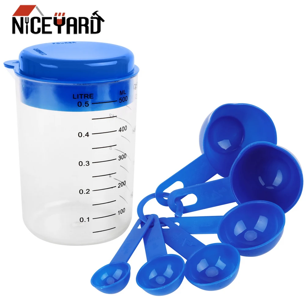 Ложка мерная пластиковая для кофе молока чая сахара 7 шт./компл.|Мерные ложки| |