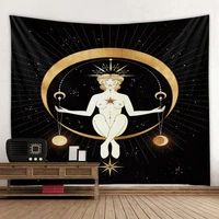 mysterious moon girl tapestry divination art blanket mural hanging bedroom living room decoration mandala bohemian wall tapestry