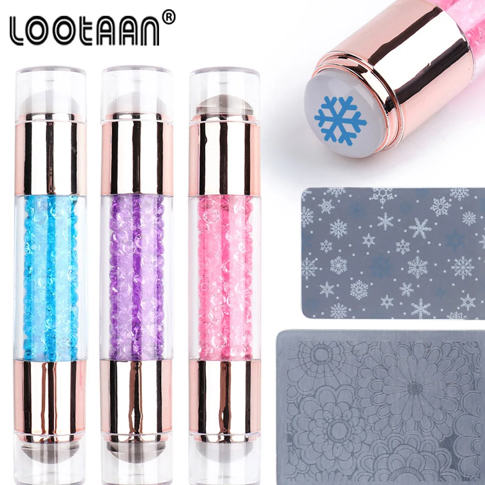 Новый 1 шт. Дизайн Матовый яркий Алмазный скребок для ногтей с крышкой