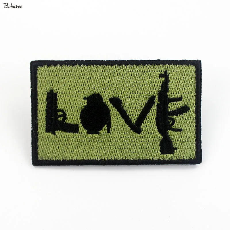 Боевой пистолет военная нашивка с крючком-петлей армейский зеленый значок