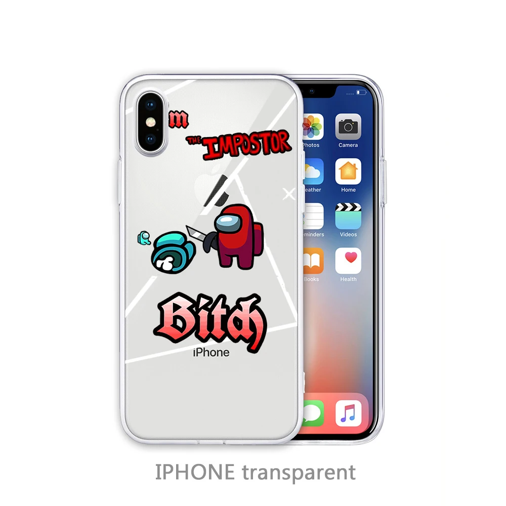 

Among Us Game Transparent Silicone Cover for IPhone 12 Mini 11 Pro Xs Max XR X 6s 7 8 Plus SE 2020 Ultra Thin Clear Phone Case