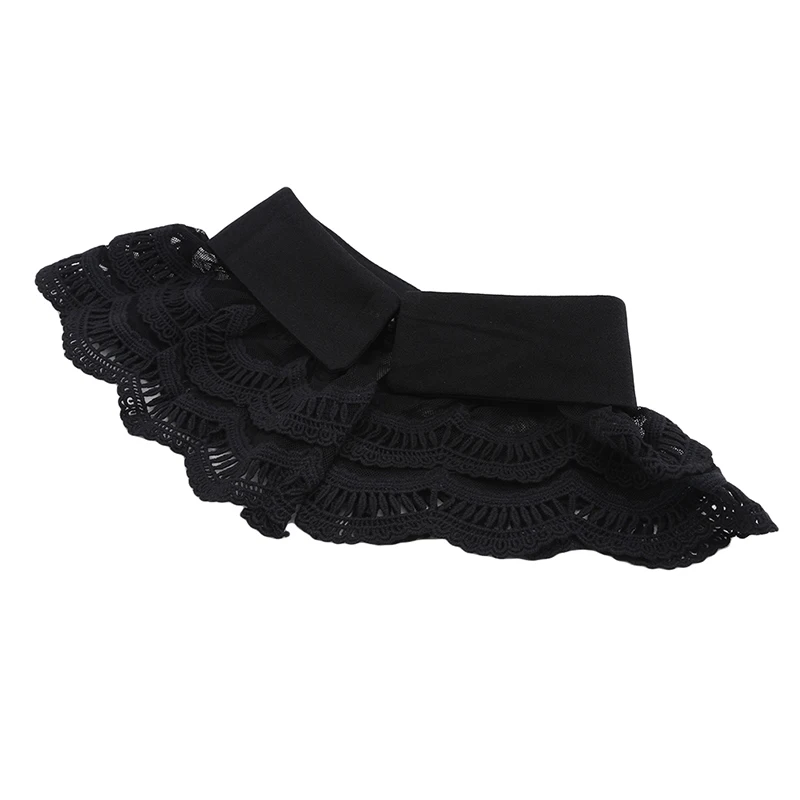 

Women Fake Collar Chiffon Clothing Decorative Collar White Black Lace Detachable Lapel Choker Necklace Clothes Fake Collars