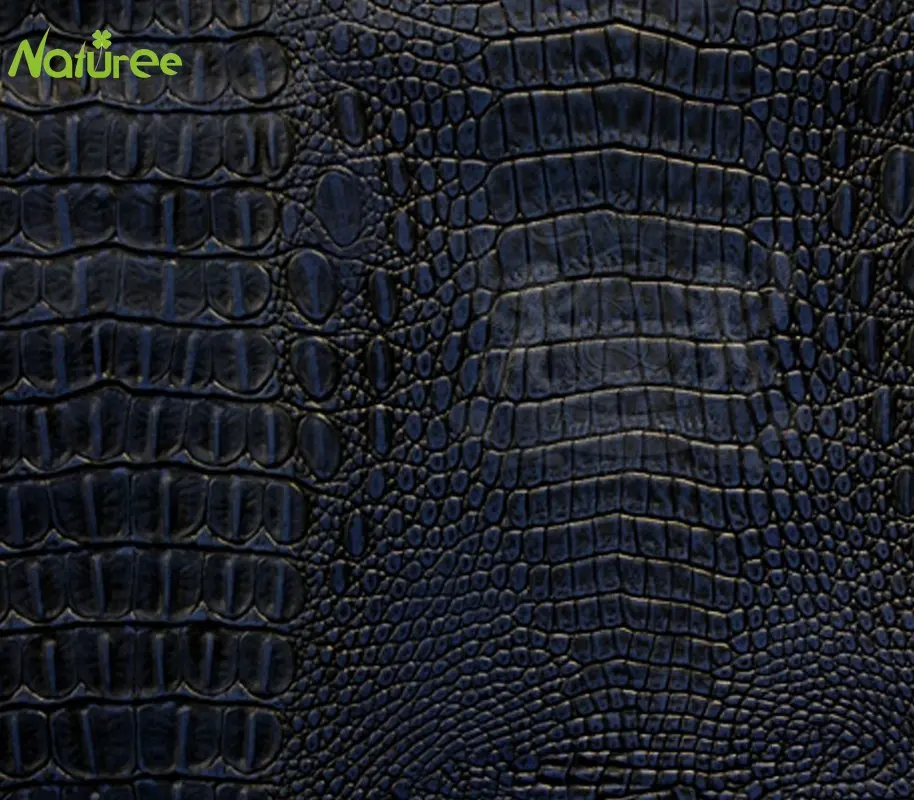 Черная матовая крокодиловая ткань из искусственной кожи 30 см * 137 | Дом и сад