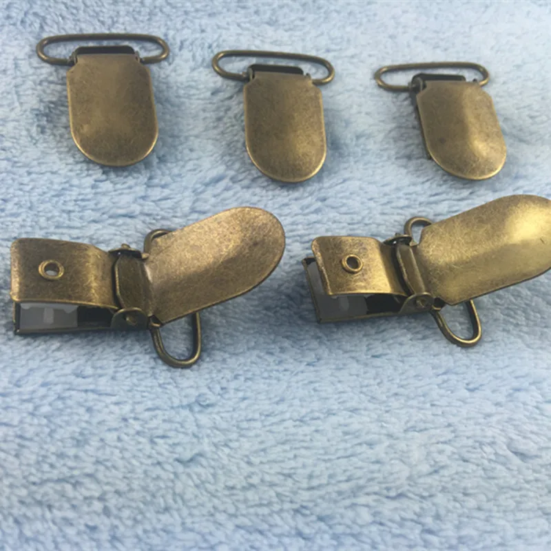 1'' 25 mm New Vintage Metal Antique bronze Suspenders Clip Casual Clothing Accessories for Men and women Paci Clips 50pcs/lot | Дом и