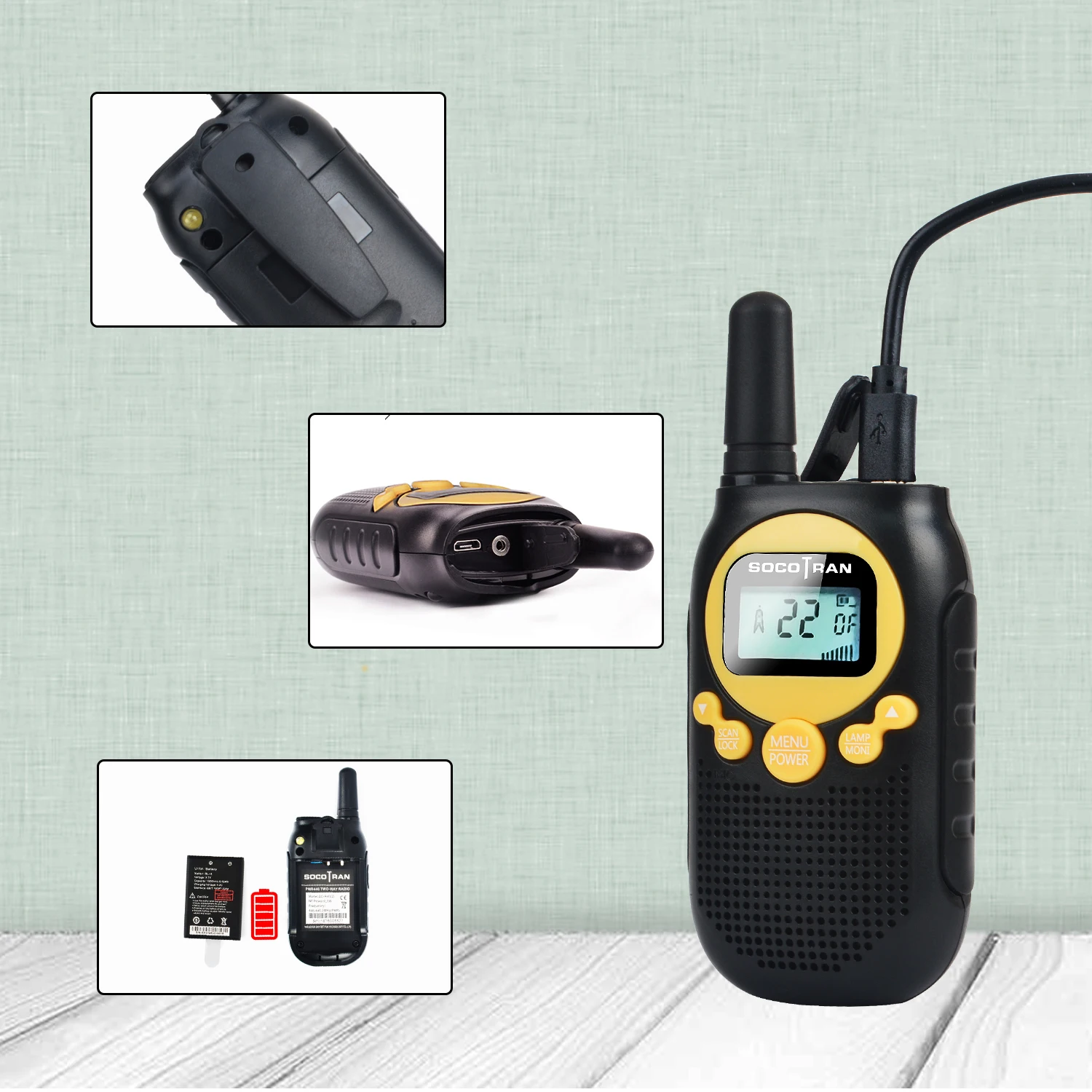 SOCOTRAN SC R40 детская рация FRS/GMRS без лицензии двусторонняя радиосвязь 0 5 Вт 22CH VOX с
