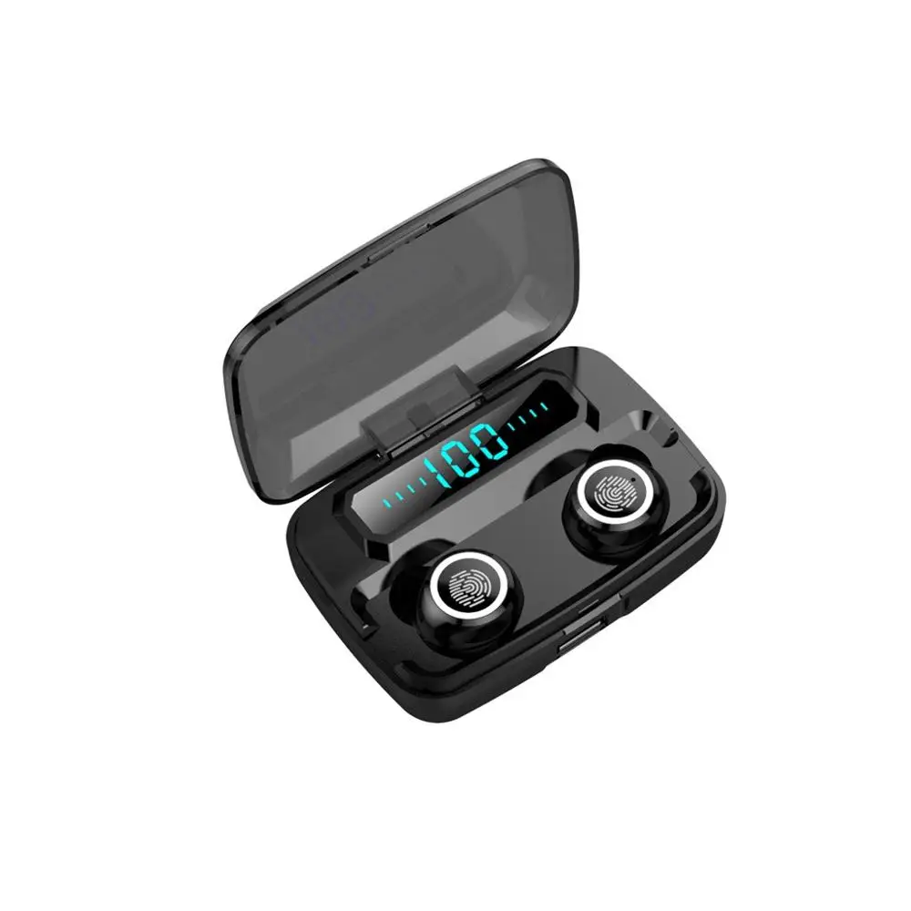Наушники Twins со светодиодным цифровым дисплеем сенсорный экран 5 0