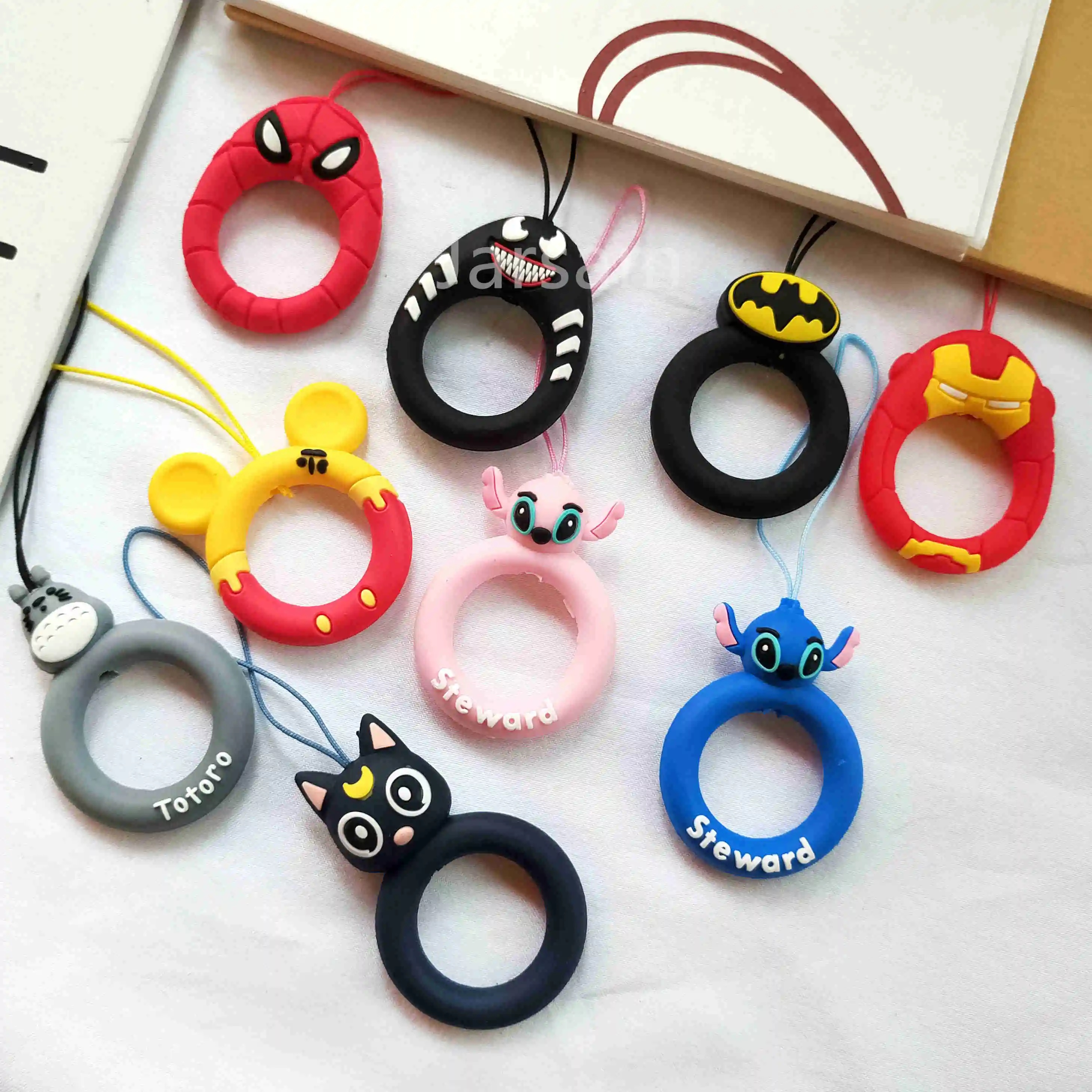 Оптовая продажа мобильный телефон милый мультфильм милое кольцо на палец