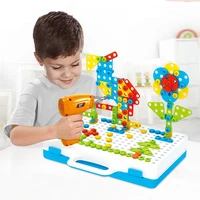 kids drill screw nut puzzle toys pretend play tool drill disassembly electric drill set puzzle educational toy