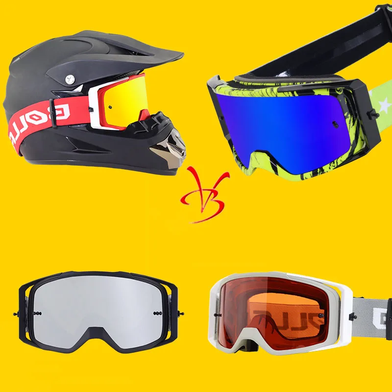 

NEW BOLLFO Goggles MX ATV Dirt Bike DH Motocross Goggle Riding Off-Road Ski Sport Glasses Windproof Dirt Bike Motorcycle Eyewear