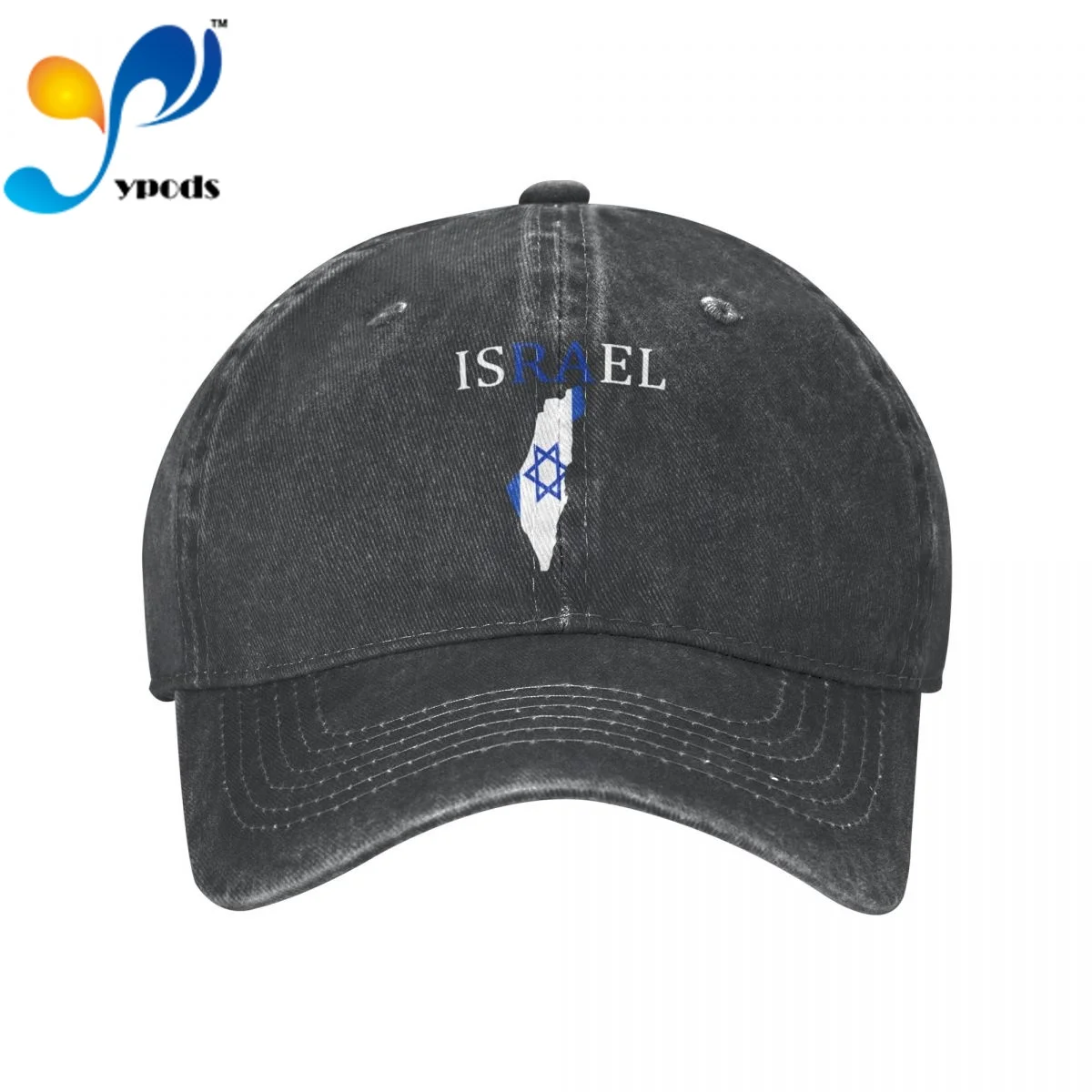 

New Brand Anime Israel Text With Flag Snapback Cap Cotton Baseball Cap Men Women Hip Hop Dad Hat Trucker