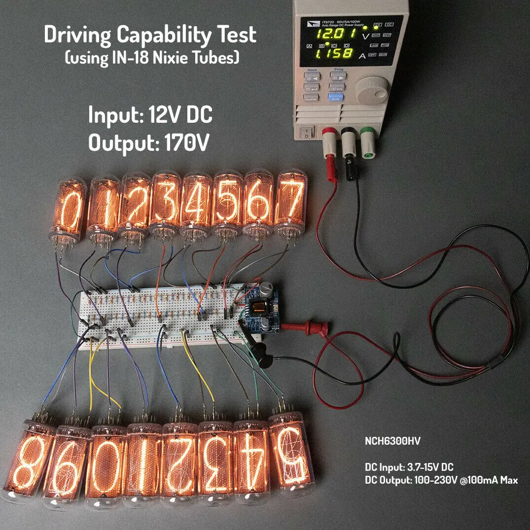Модуль повышения напряжения Nch6300hv светящаяся трубка nixie Литиевая батарея или