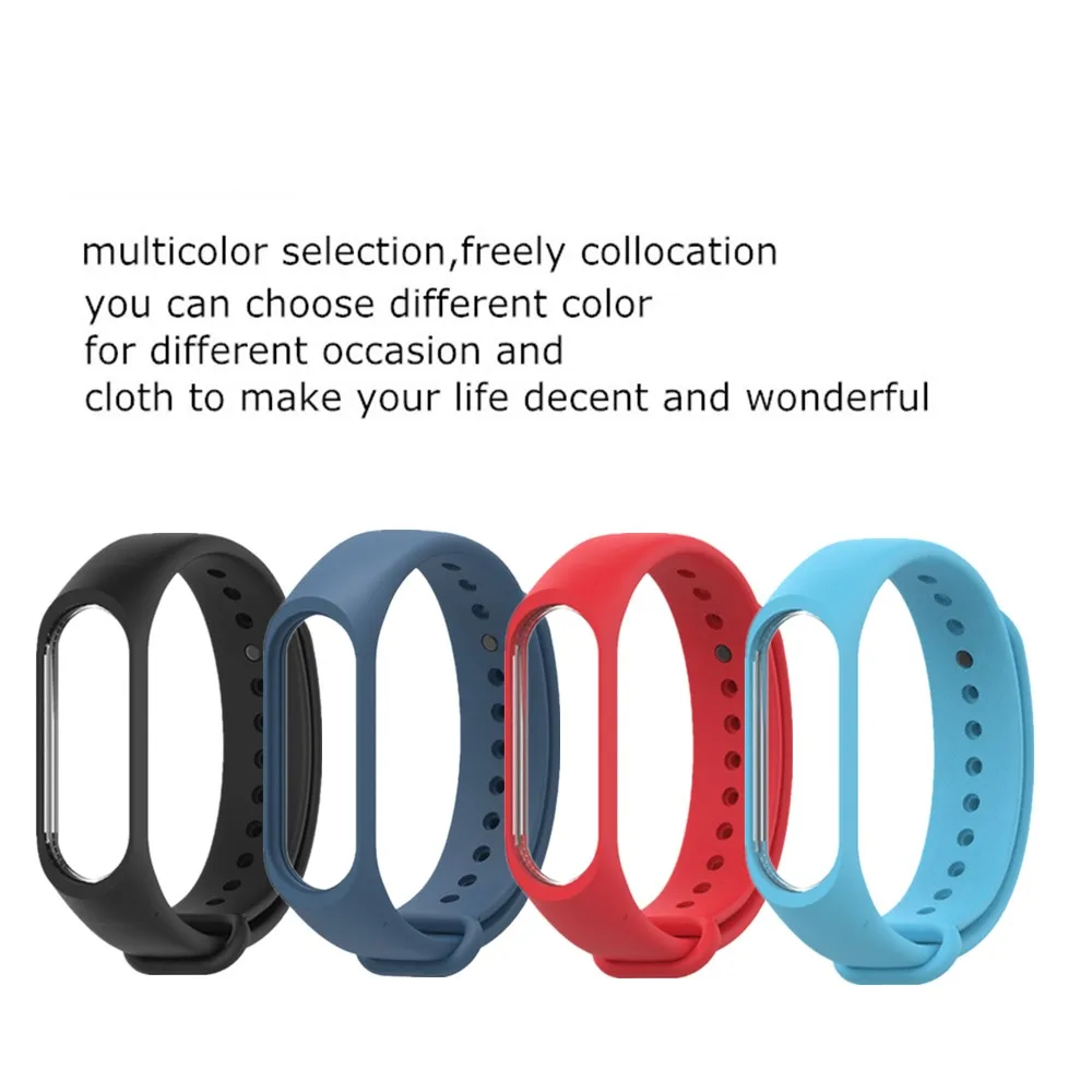 Силиконовый спортивный ремешок на запястье для xiaomi mi Band 3 4 смарт браслет