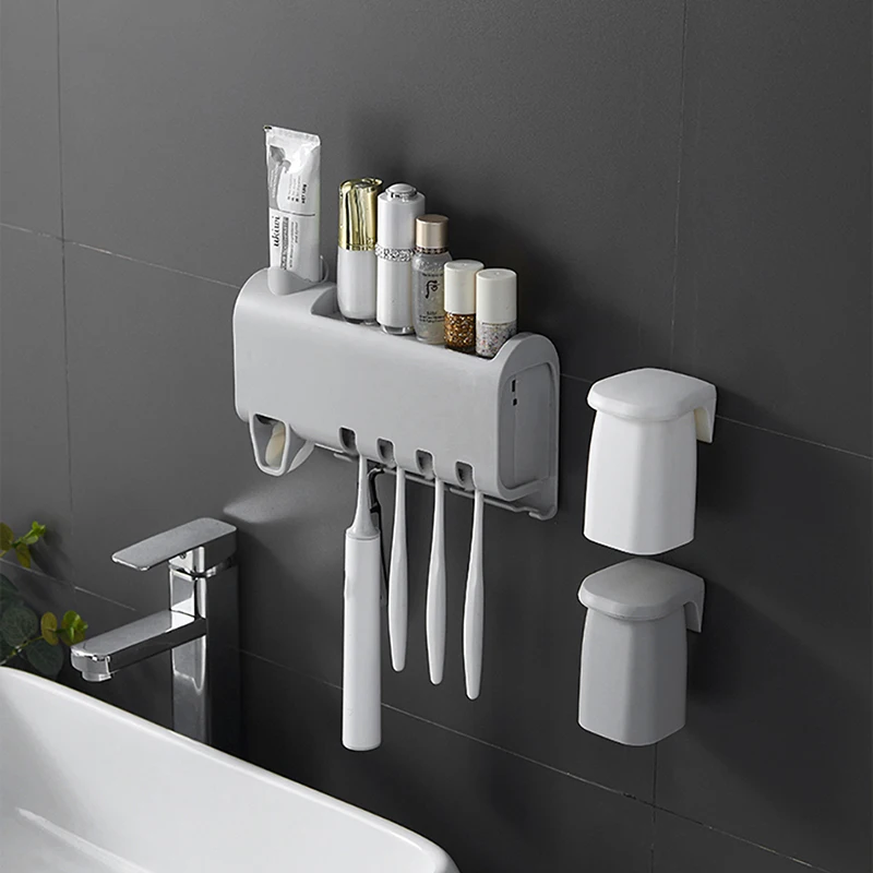 Настенный держатель для зубных щеток Автоматический Диспенсер зубной пасты