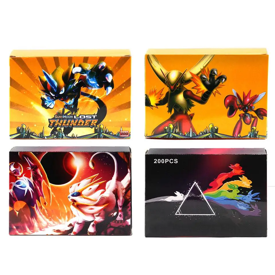 

200pcs/set Pokemon Cards With Box Battle Toys Hobbies Hobby Collectibles Game Collection Anime Pokmon Toys For Children