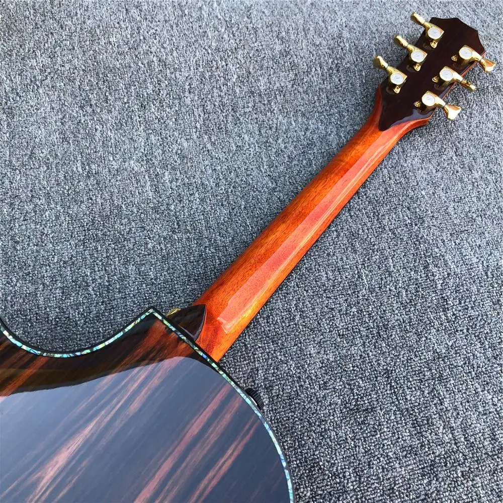 Фабрика на заказ Chaylor Cocobolo PS14 Акустическая гитара, настоящая инкрустация абалона гриф из черного дерева, твердая кедровая Акустическая гитара