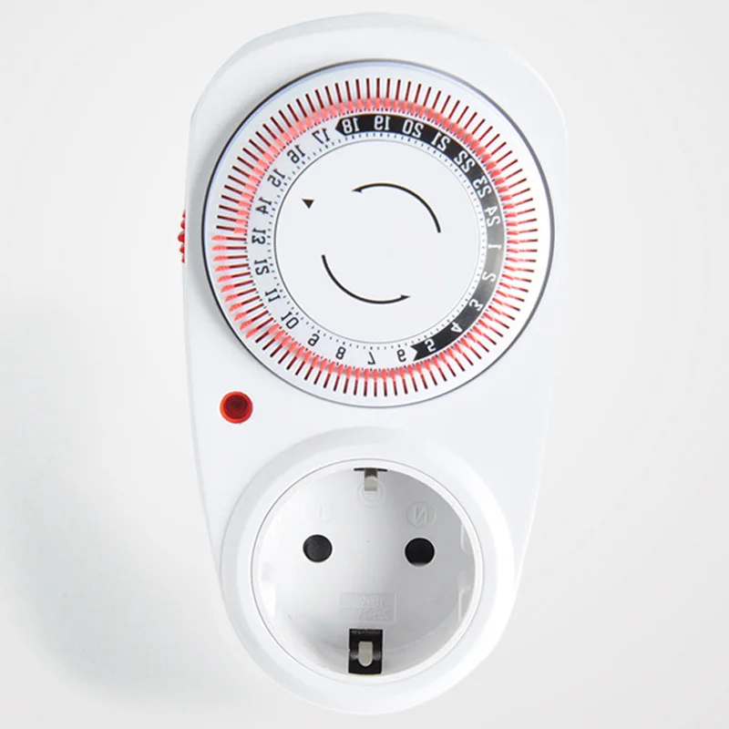 24 Hour Plug-in Programmable Mechanical Electrical Program Timer Power Switch 230V Energy Saver EU Plug | Электроника