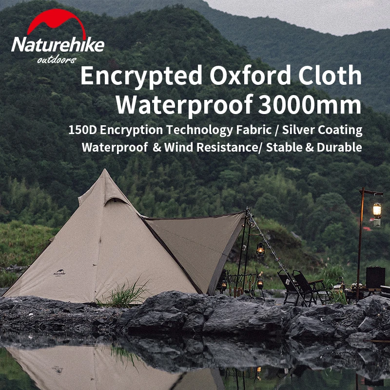 Палатка Naturehike на 3 4 человек большая палатка с коридором 1 7 м для кемпинга открытом