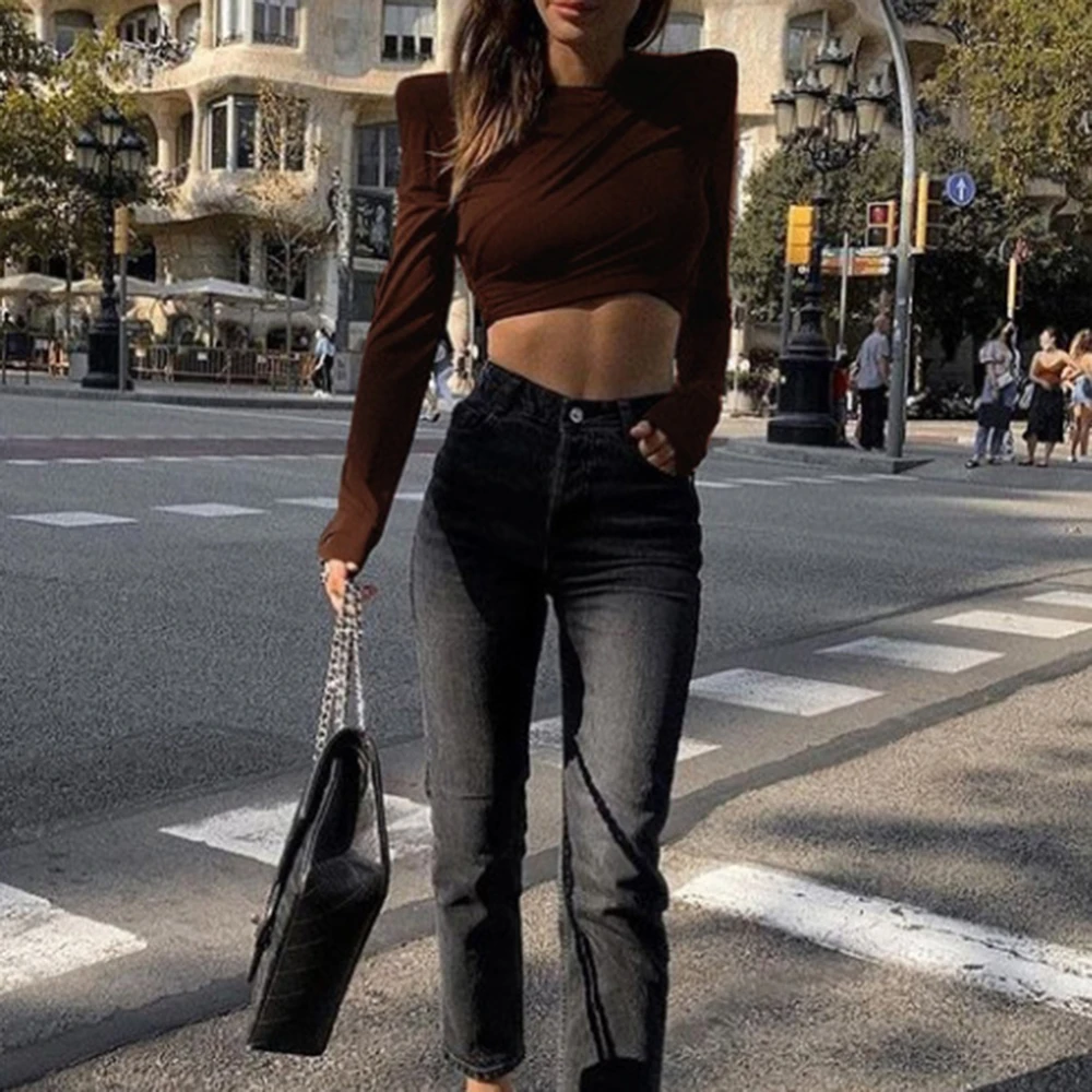 Куртка женская однотонная с длинным рукавом 100% хлопок | Женская одежда