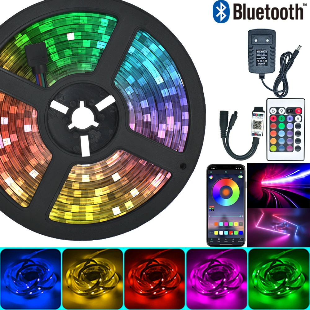 Светодиодная лента RGB 5050 2835 с диодами 12 В постоянного тока 20 м 10 фута|Светодиодные