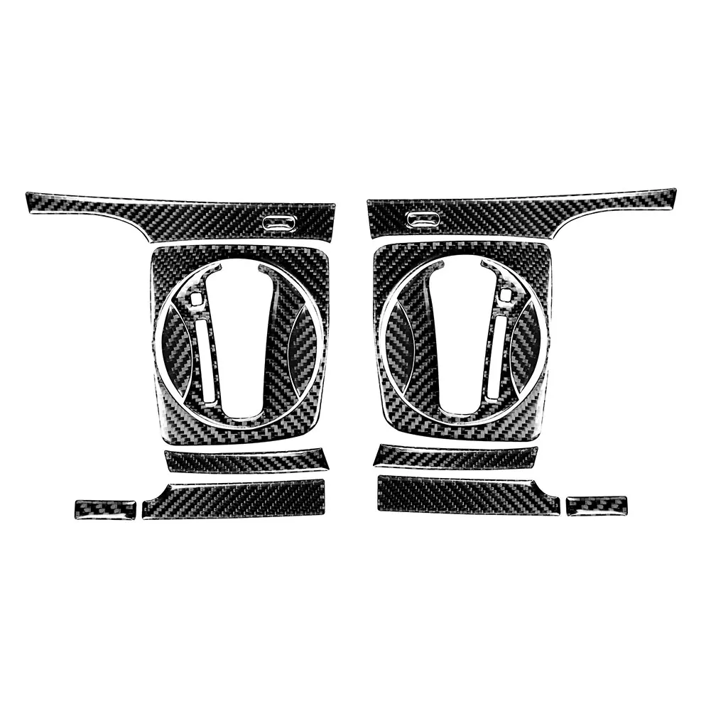 

8pcs/set Genuine Real Carbon Fiber AT Gear shift Panel Trim Cover Decorative Stickers for Honda Civic 8th Gen 2006-2011 LHD RHD