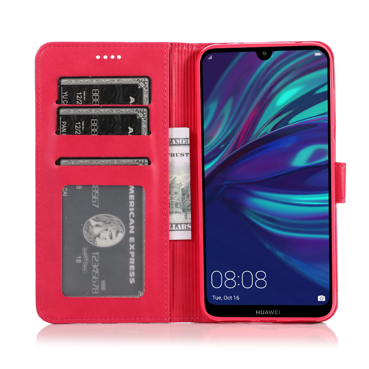 Кожаный флип-чехол-кошелек для Huawei Y7, Модный Роскошный чехол для телефона из искусственной кожи, силиконовый плотный чехол для Huawei