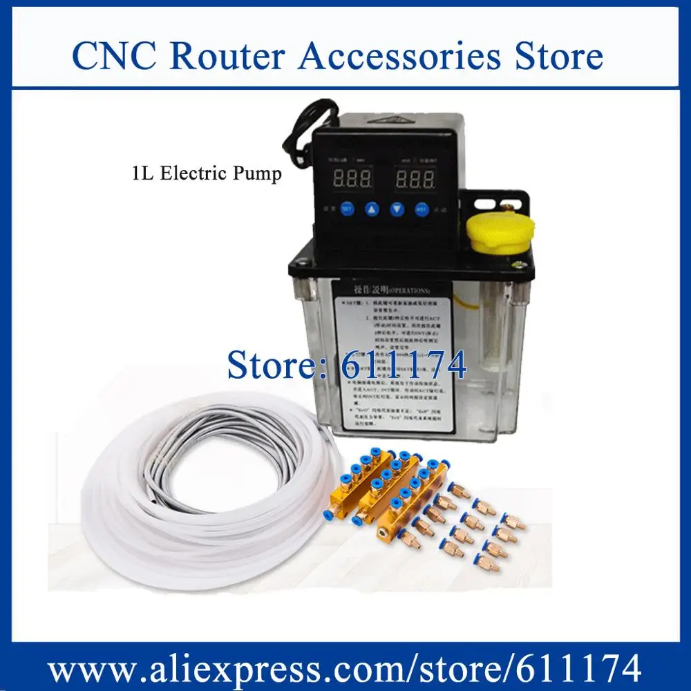 Полный комплект 1 л насос для автоматической смазки с ЧПУ цифровой электронный