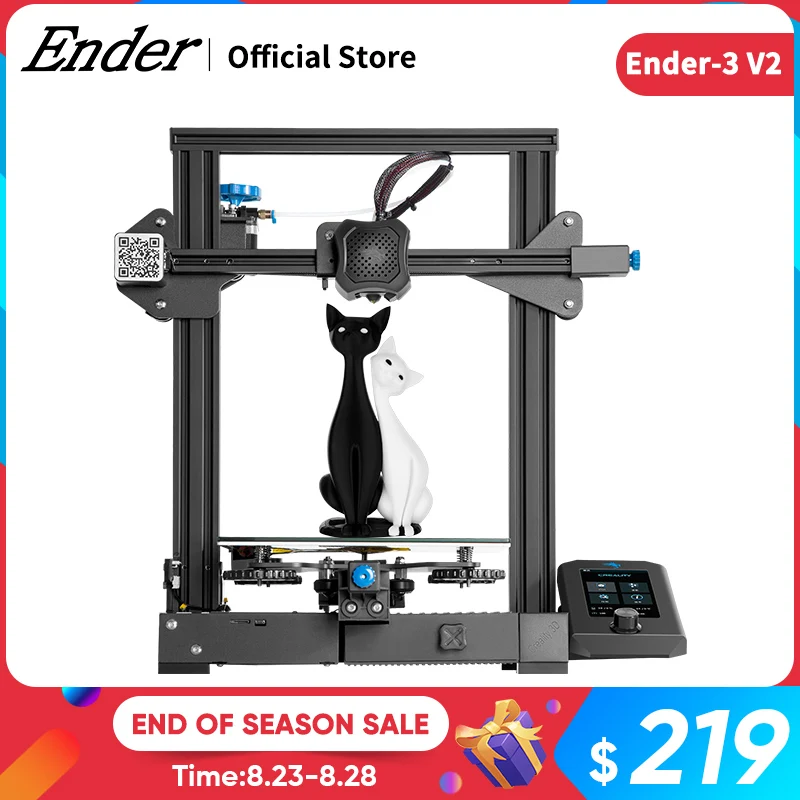 3D принтер Ender 3 V2 Slilent материнская плата TMC2208 UI и цветной ЖК дисплей 4 дюйма