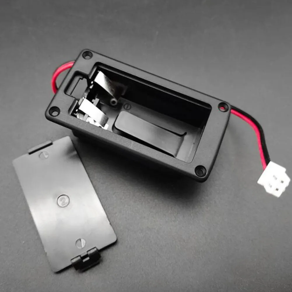

Active Bass Guitar Pickup 9V Battery Boxs Case 9 Volts Battery Holder Replacement With Shrapnel Port Cable Bass Accessory