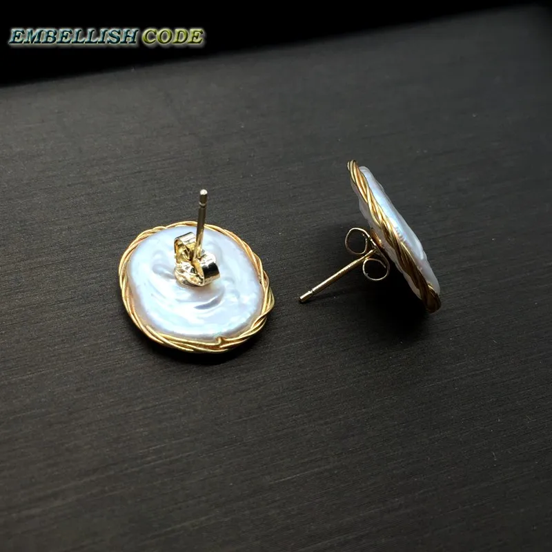 Серьги-гвоздики ручной работы ювелирные изделия в новом дизайне элегантное