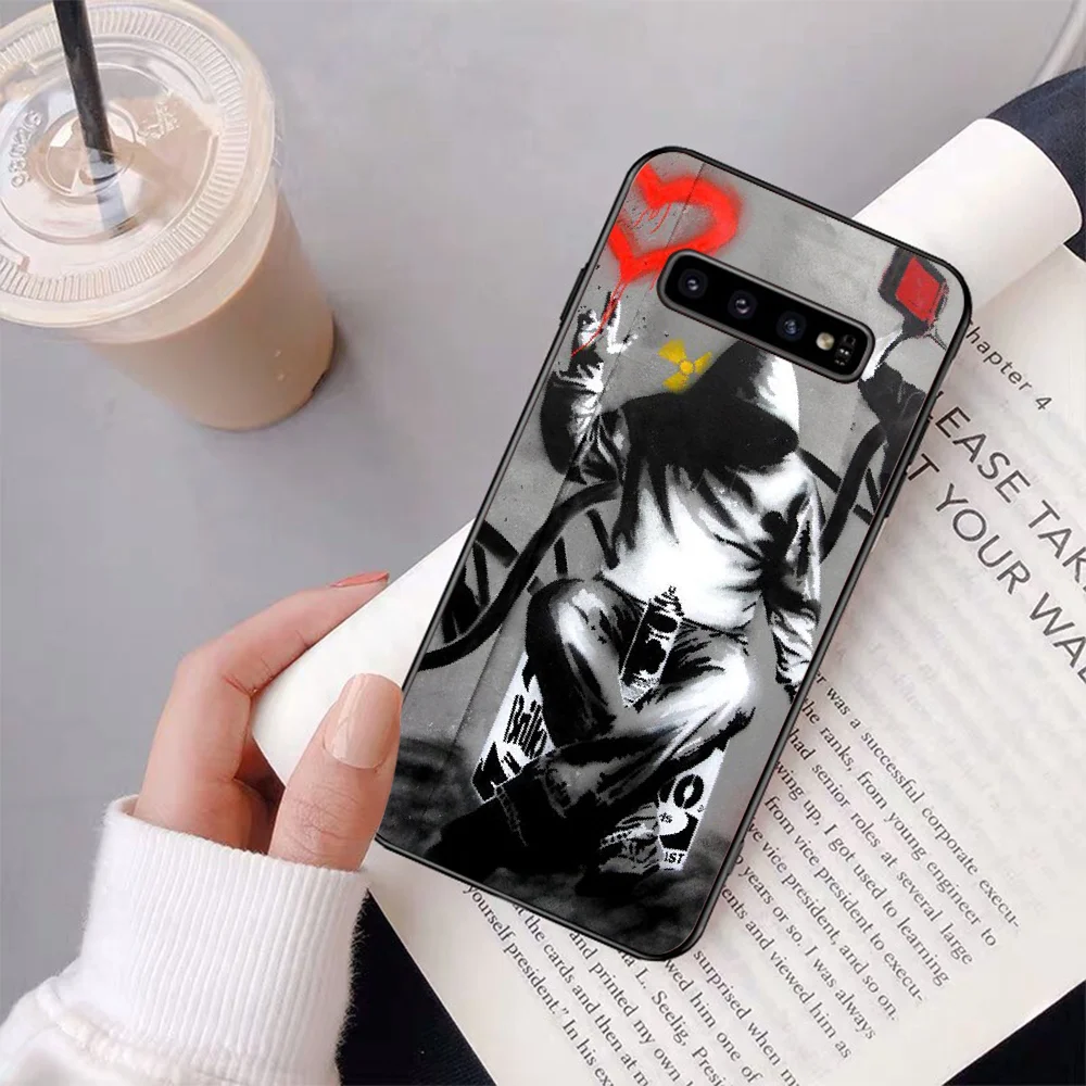 

NBDRUICAI Street Art Banksy Graffiti High Quality Phone Case for Samsung S20 ultra S20plus S6 edge S7 edge S8 S9 plus S10 E S10
