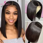 Оптовая продажа, Короткие парики, прямые парики из человеческих волос на сетке спереди, парики для женщин, бразильские волосы на сетке спереди, парик на сетке 4x4, парик без повреждений