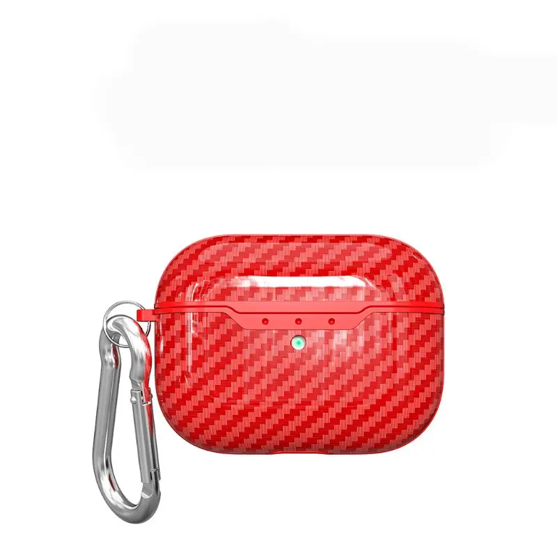 Для AirPods Pro Чехол из углеродного волокна личи зернистое противоударное покрытие