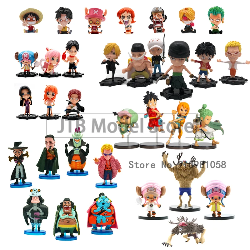 Аниме One Piece экшн фигурка Q Version Monkey D Luffy 7 9 см Статуэтка из ПВХ Коллекция настольные